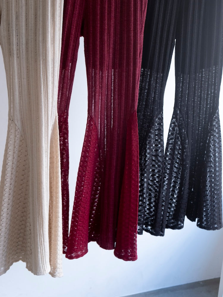 【1月21日(水) 12:00予約販売開始】Lace Panelled Flare Pants