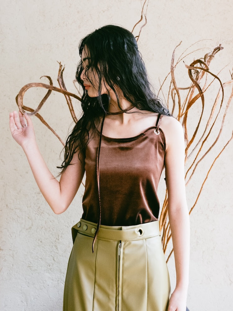 Strap Design Velour Tank Top｜ベロアタンクトップ – MARTE