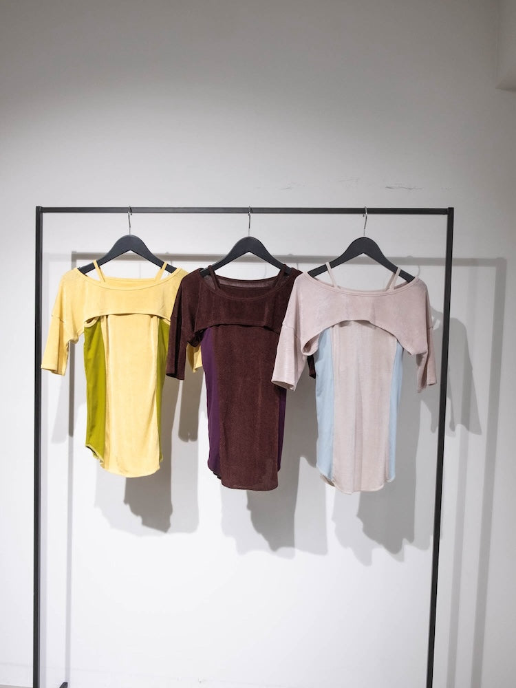 Bi-color Paneled Layered Top