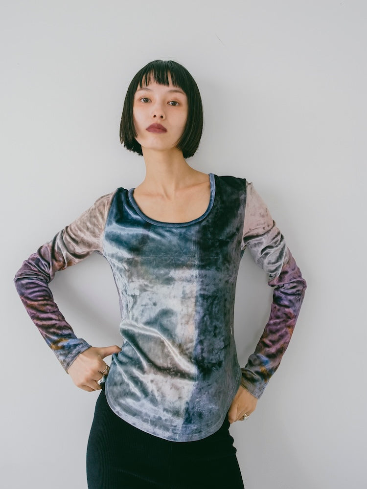 Velour Art Print Top|ベロアTシャツ – MARTE Velour Art Print Top|ベロアTシャツ – MARTE