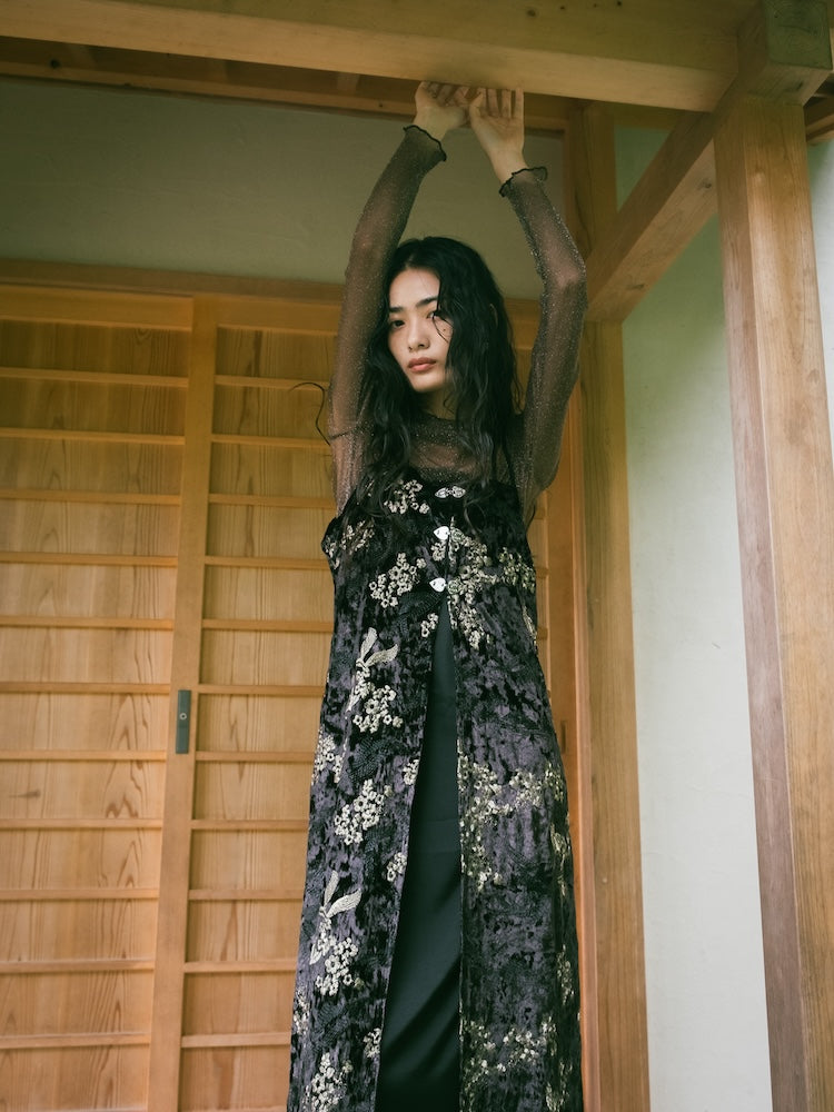 AMAIL Mature paypuri dressブラックベロア AMAIL（アマイル）の「Mature paypuri dress（ドレス）」 - WEAR