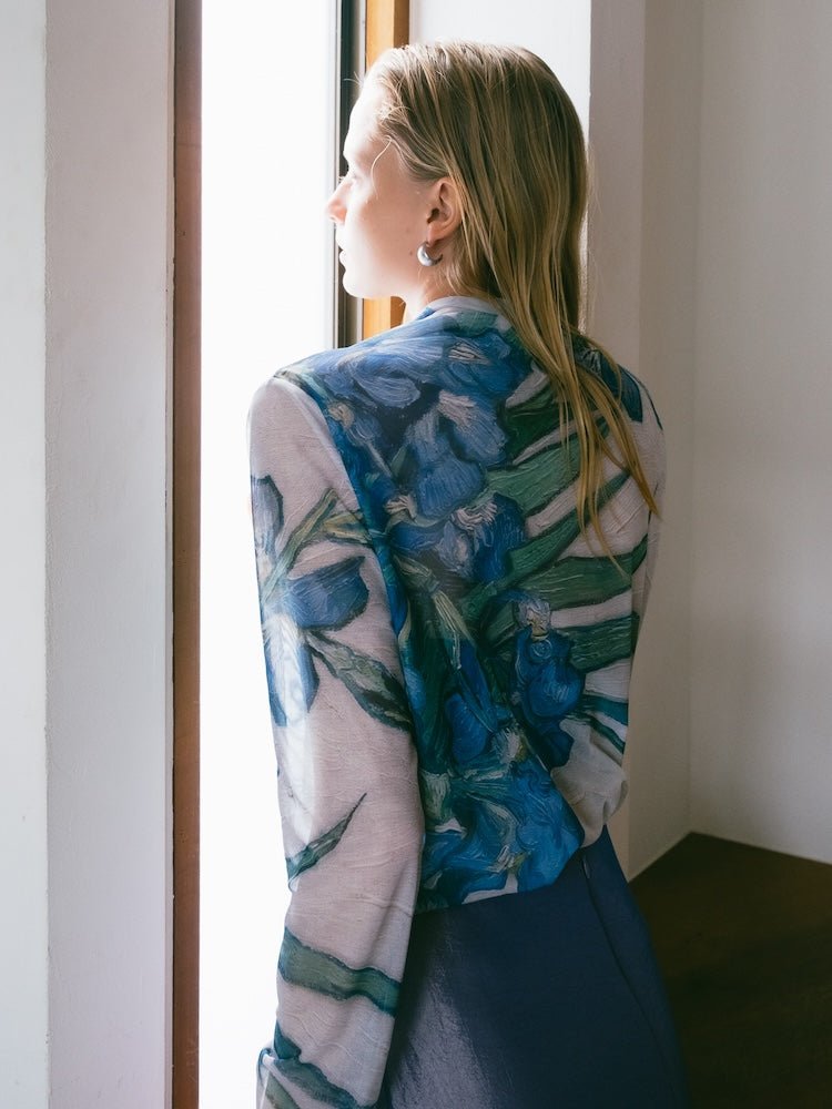 トップス sahara high neck sheer top/03lrises Sahara High Neck Sheer Top / 03Irises