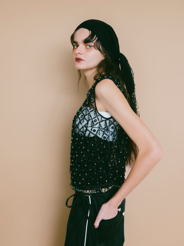 Ball Beads Mesh Vest