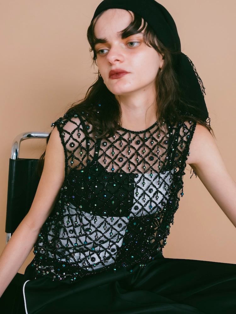 Ball Beads Mesh Vest