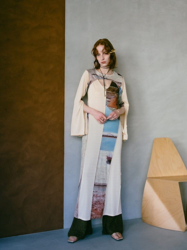 Art Print Layered Dress｜アートプリントレイヤードドレス – MARTE