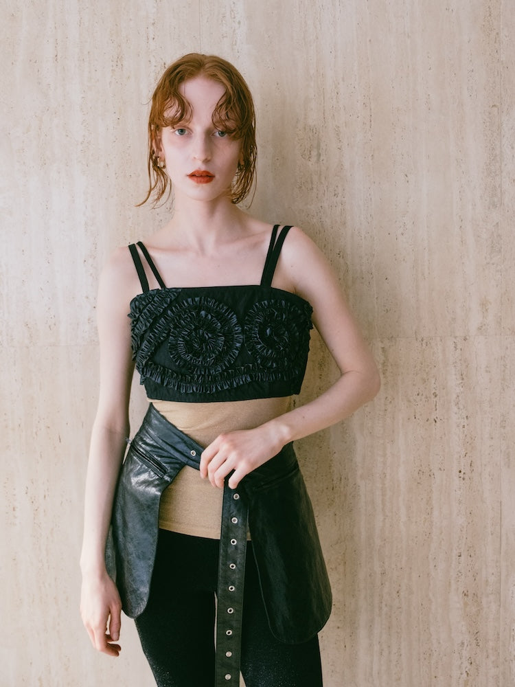 【TOGA PULLA】TAFFETA QUILTING BRAビスチェ aqua frill bustier – HOUGA