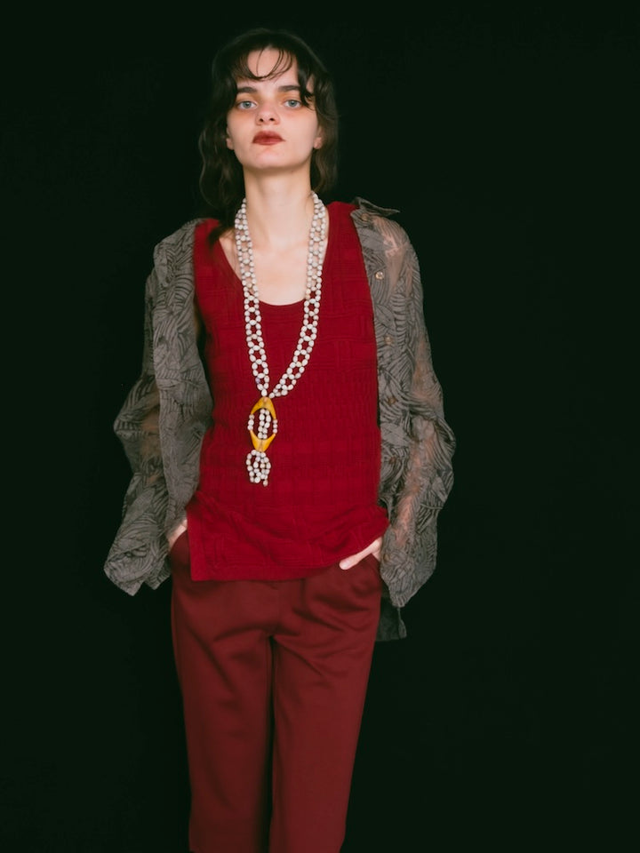 Leaf Sheer Jacquard Shirt