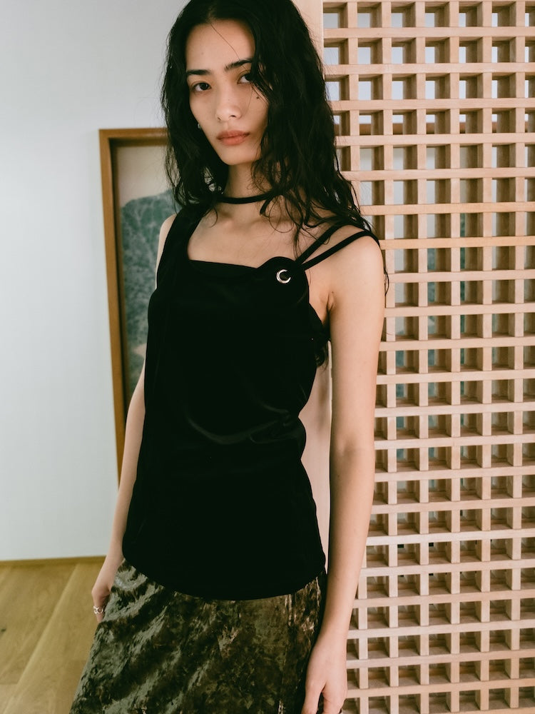 Strap Design Velour Tank Top｜ベロアタンクトップ – MARTE