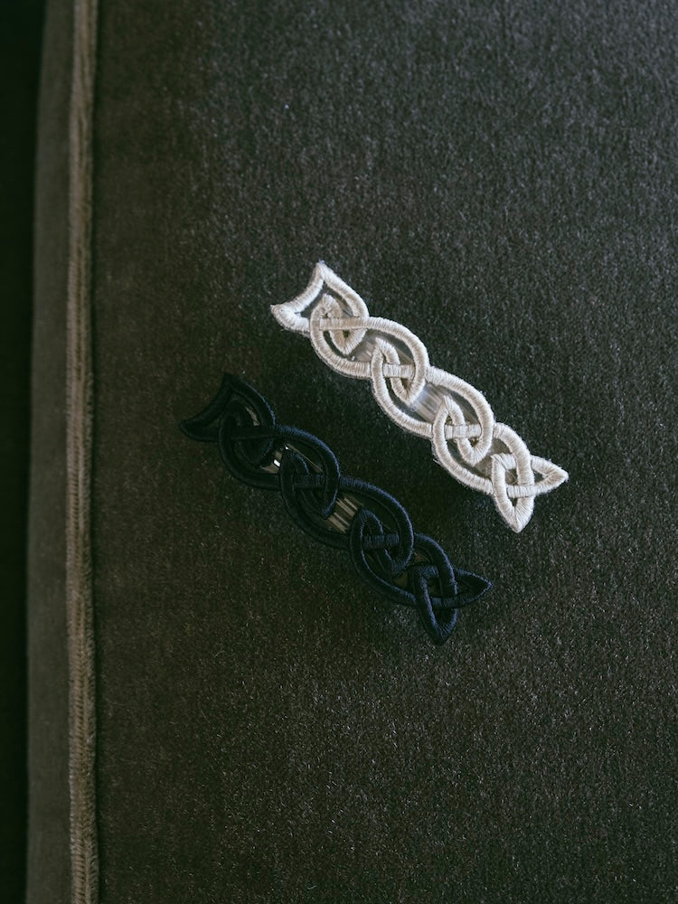 Embroidery Hair Barrette "Sophia"