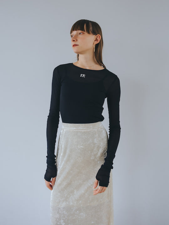 Marte - sahara ✴︎ See-through cutsew sahara×MARTE Logo Cutsew｜マルテロゴトップス