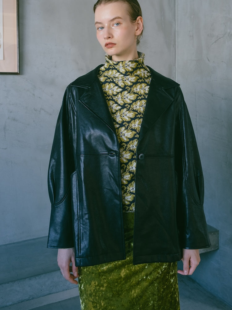 sahara ジャケットmarte Fake Leather Jacket｜レザージャケット – MARTE