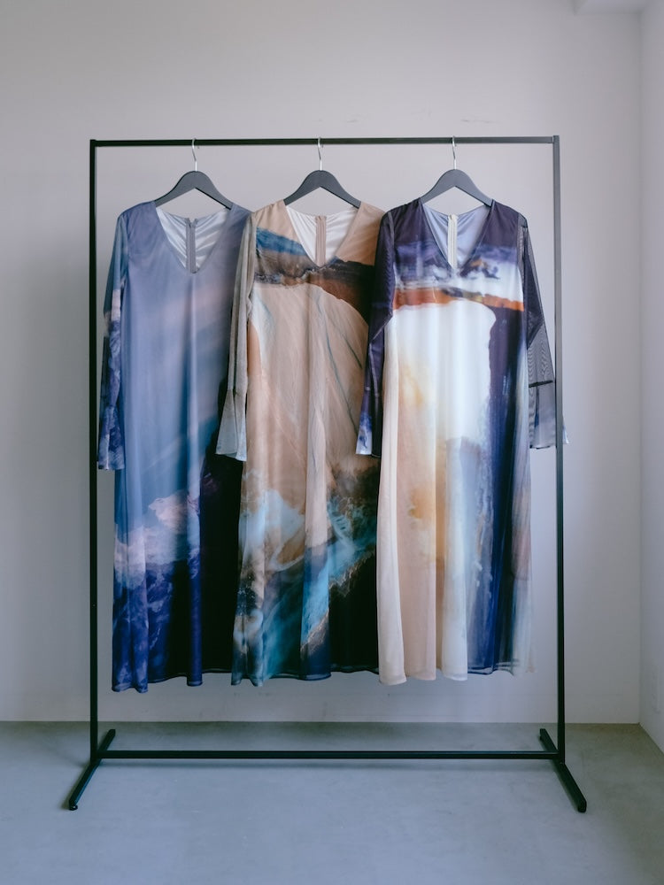 Nature Print Layered Dress