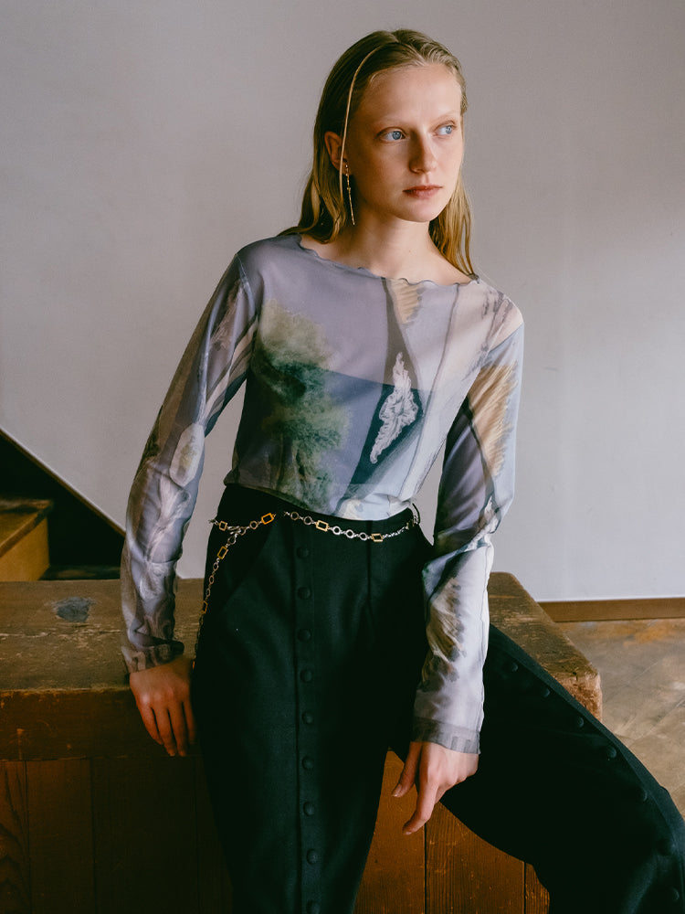 MARTE 10 Decorated Wall シアー トップス Sheer Top / 10Decorated Wall – MARTE