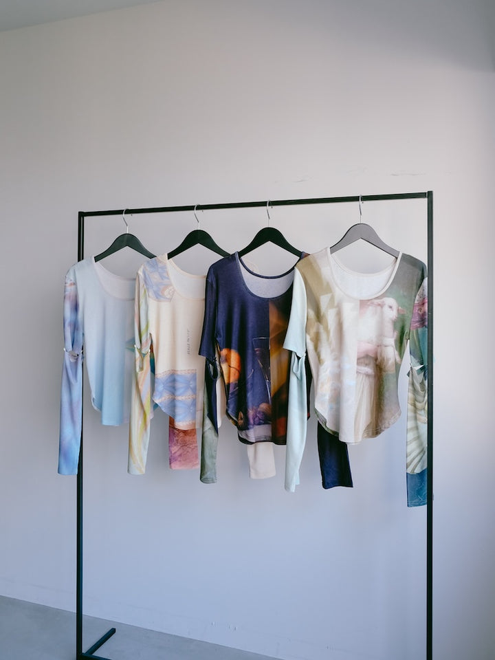 2way Sleeve Art Print Top