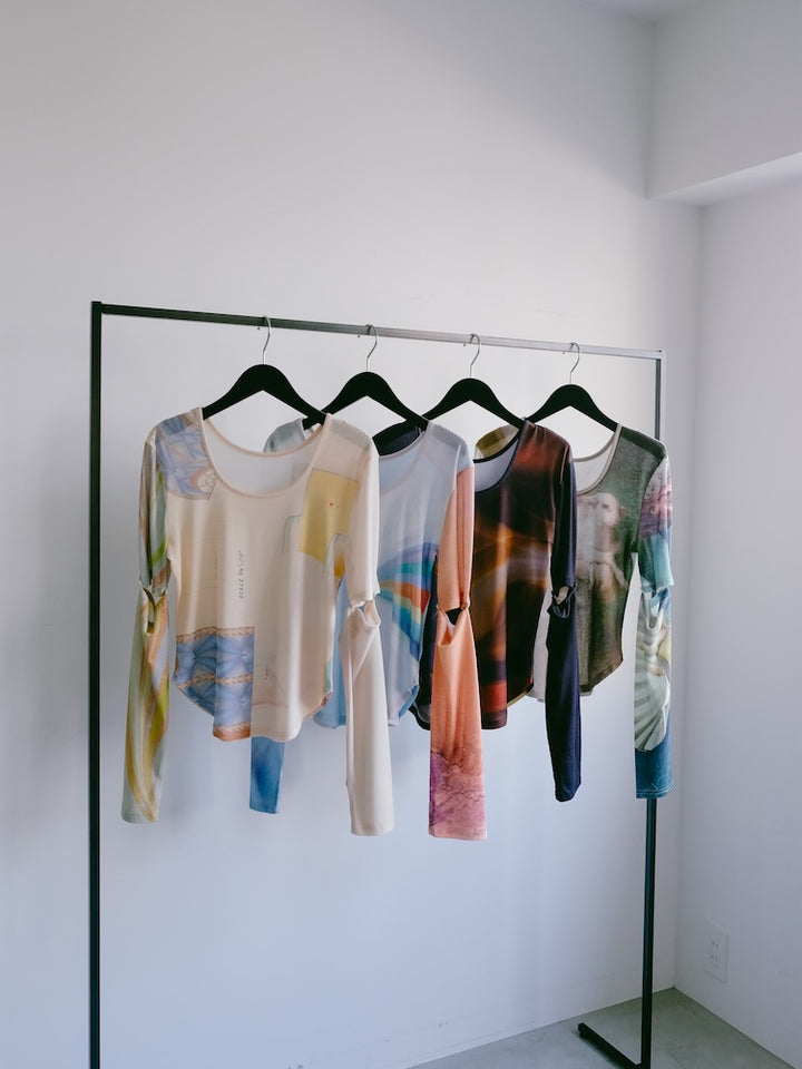 2way Sleeve Art Print Top