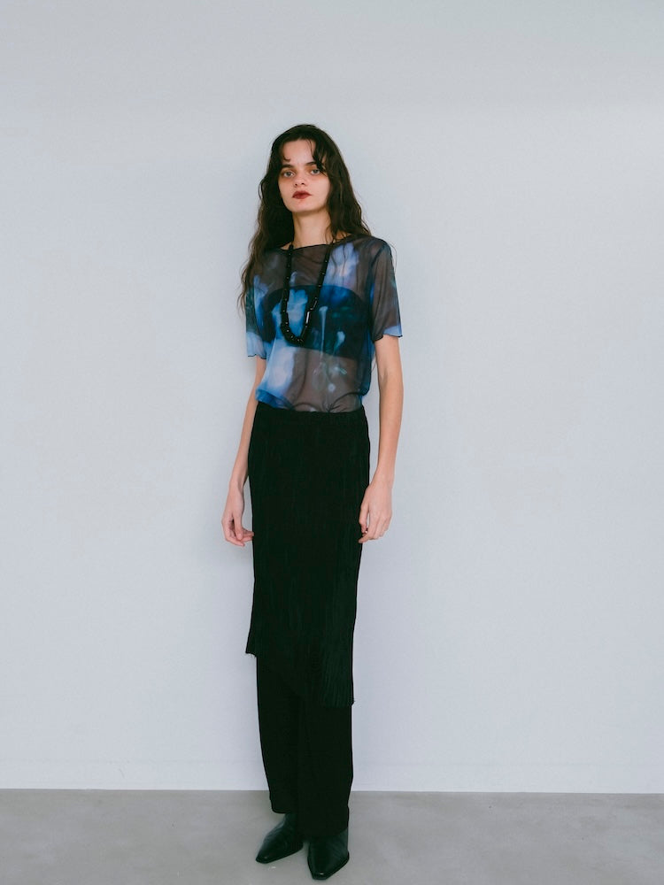 Half Sleeve Sheer Top