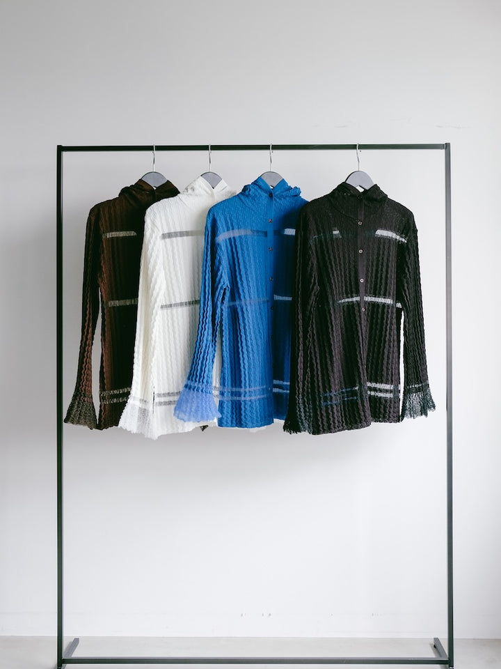 【26ss_EXB】Sheer Hoodie Cardigan