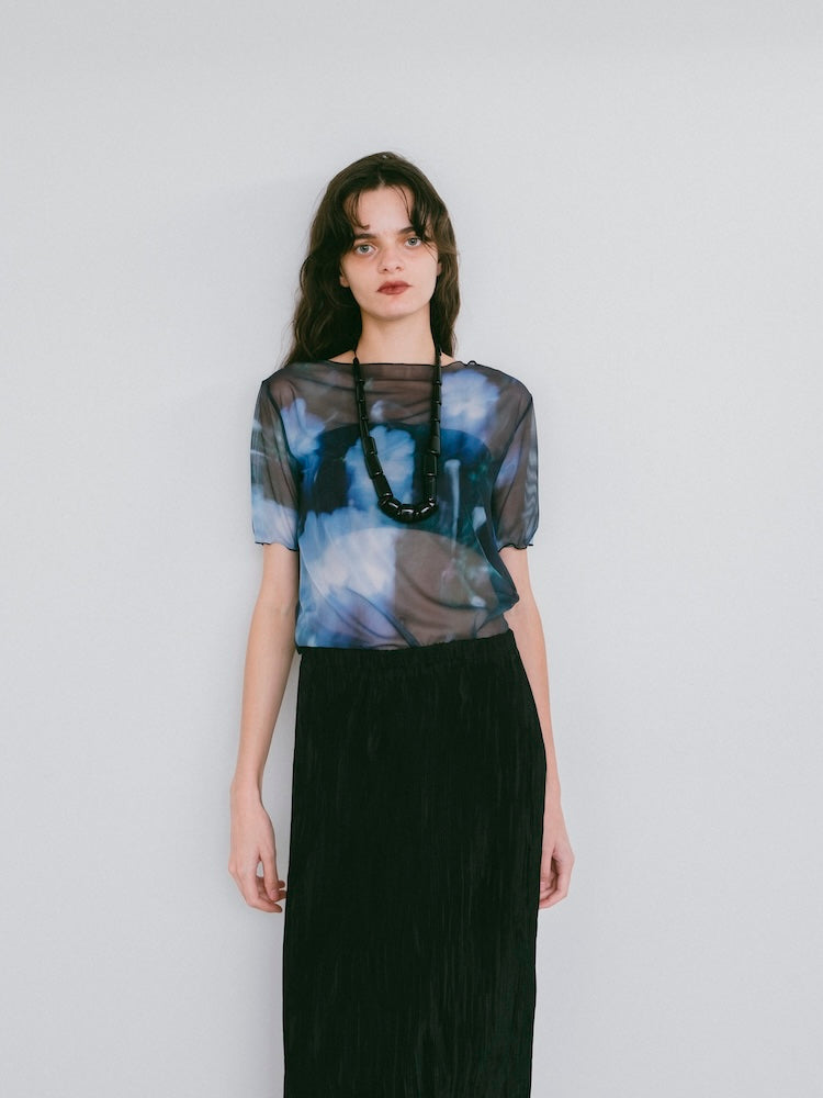 Half Sleeve Sheer Top