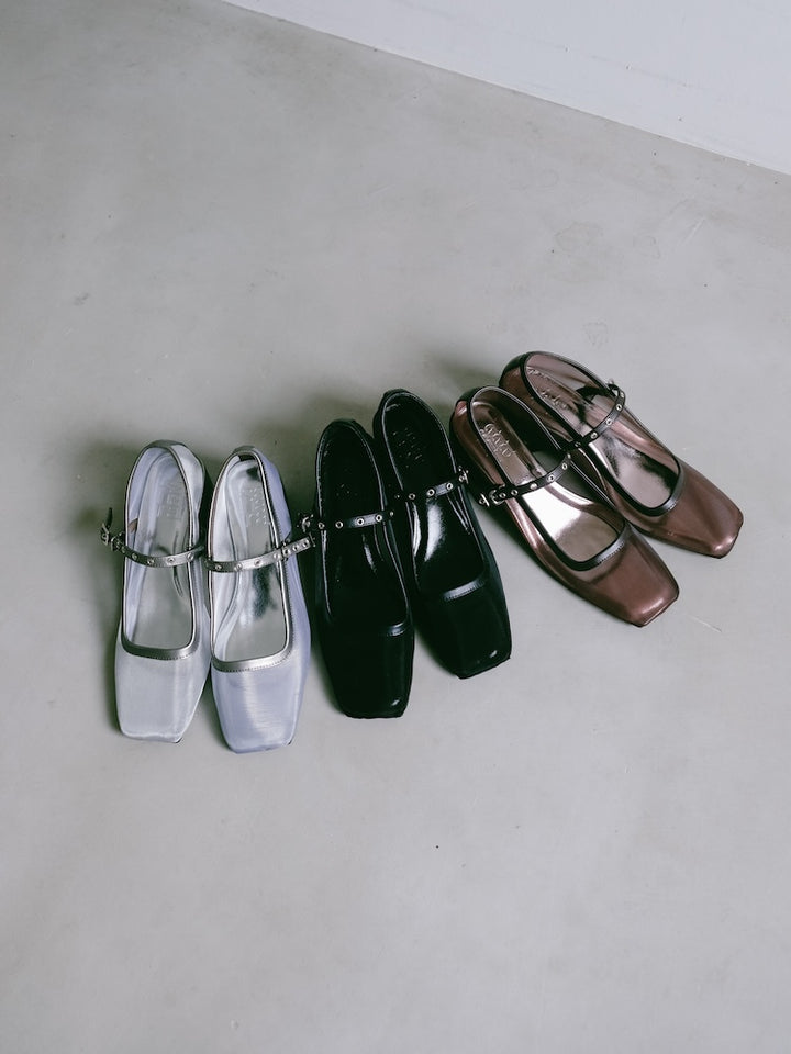 【26ss_EXB】Eyelet Strap Sheer Pumps