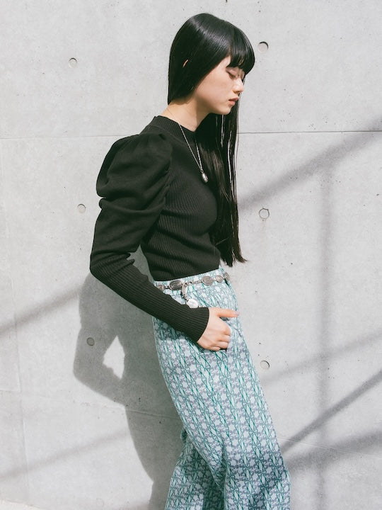 Gather Sleeve Knit Top – MARTE