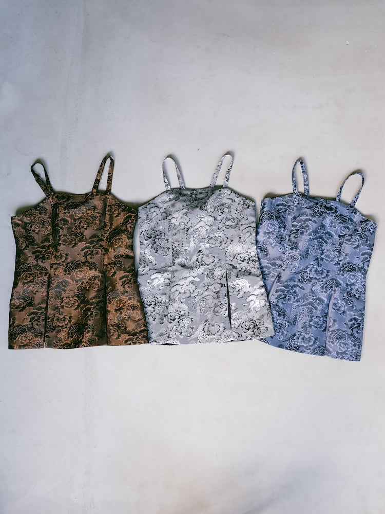 【26ss_EXB】Jacquard Slit Bustier