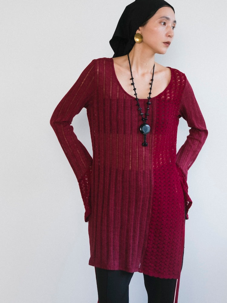 モデル身長：163cm / カラー：Bordeaux