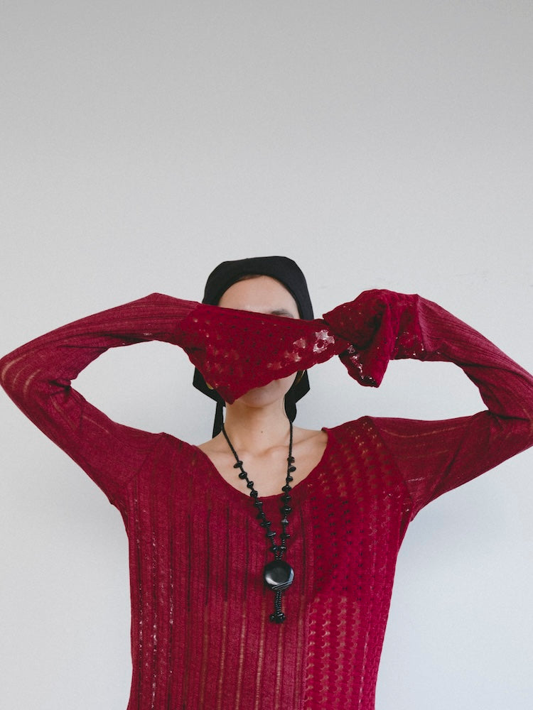 モデル身長：163cm / カラー：Bordeaux