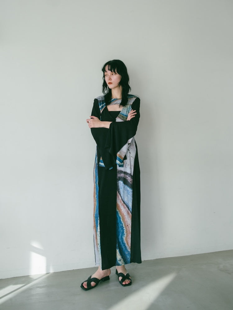 STAMP ART LAYERED DRESS