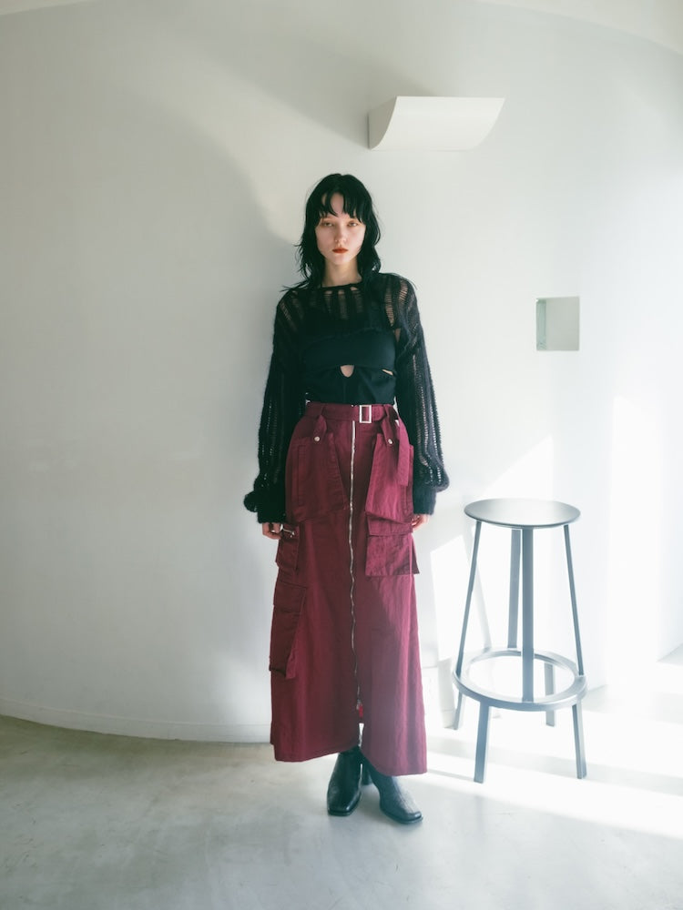 Kid Mohair Cropped Knit Pullover｜ショート丈モヘアニット – MARTE
