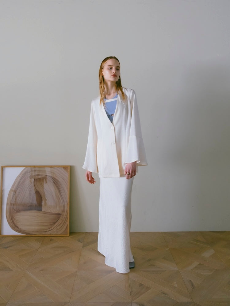 Flare Sleeve Satin Jacket｜フレアスリーブサテンジャケット – MARTE