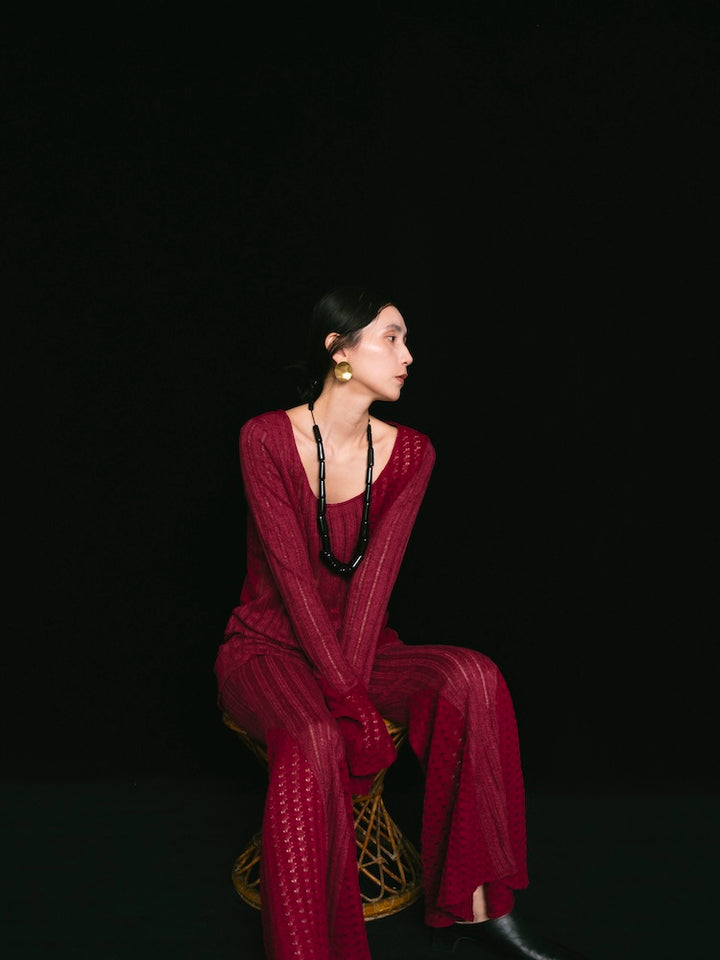 モデル身長：163cm / カラー：Bordeaux