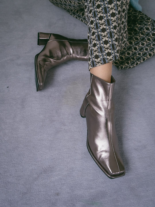 Metallic Square Boots|メタリックスクエアブーツ – MARTE Metallic Square Boots|メタリックスクエアブーツ – MARTE