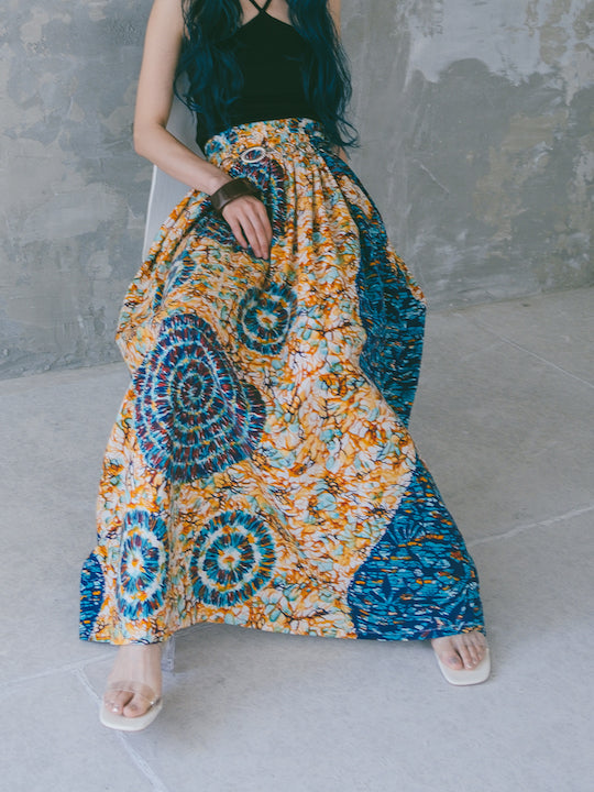 Abstract Batik Long Skirt