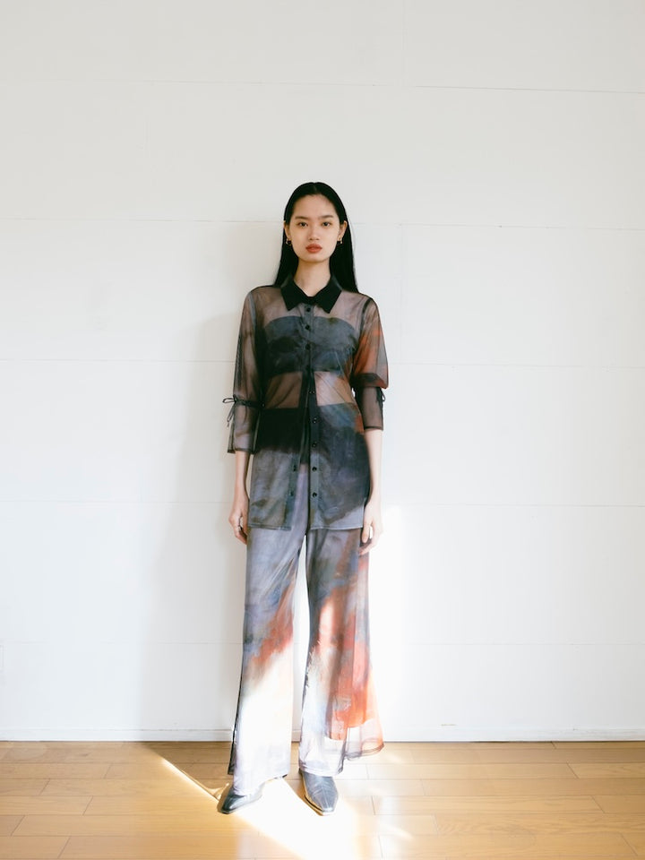 モデル身長：172cm / カラー：02 Fleurs ※サンプル着用。丈が3cm短くなります。