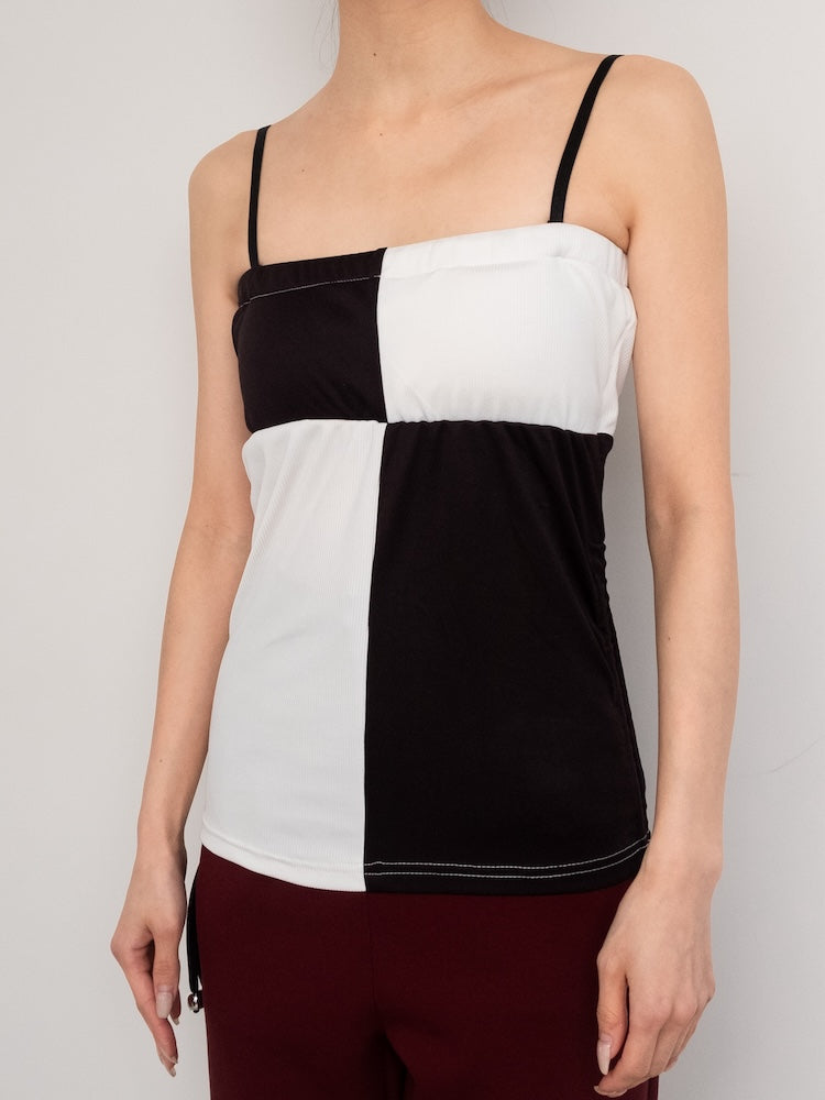 モデル身長：158cm / カラー：Black×Ivory