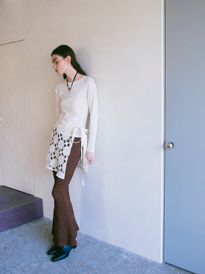 Upcycle Lace Apron / White1