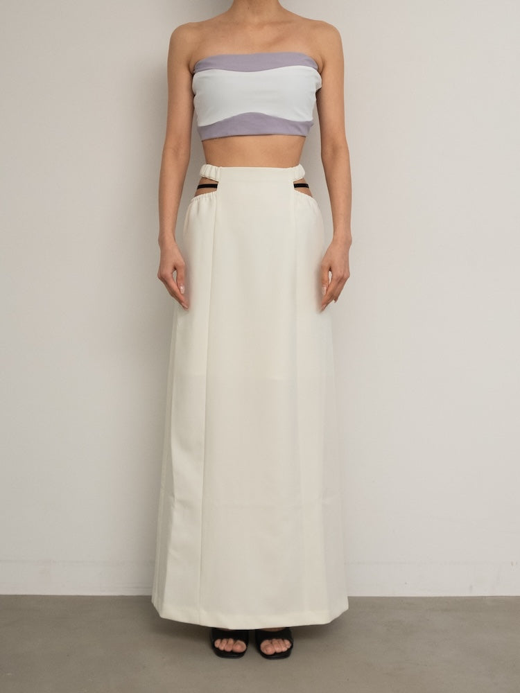 モデル身長：158cm / カラー：Lilac×White / 着用サイズ：Mサイズ