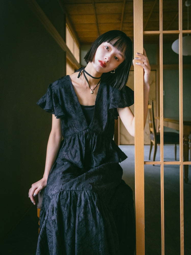 2way Sheer Jacquard Dress｜普段も着られるオケージョン