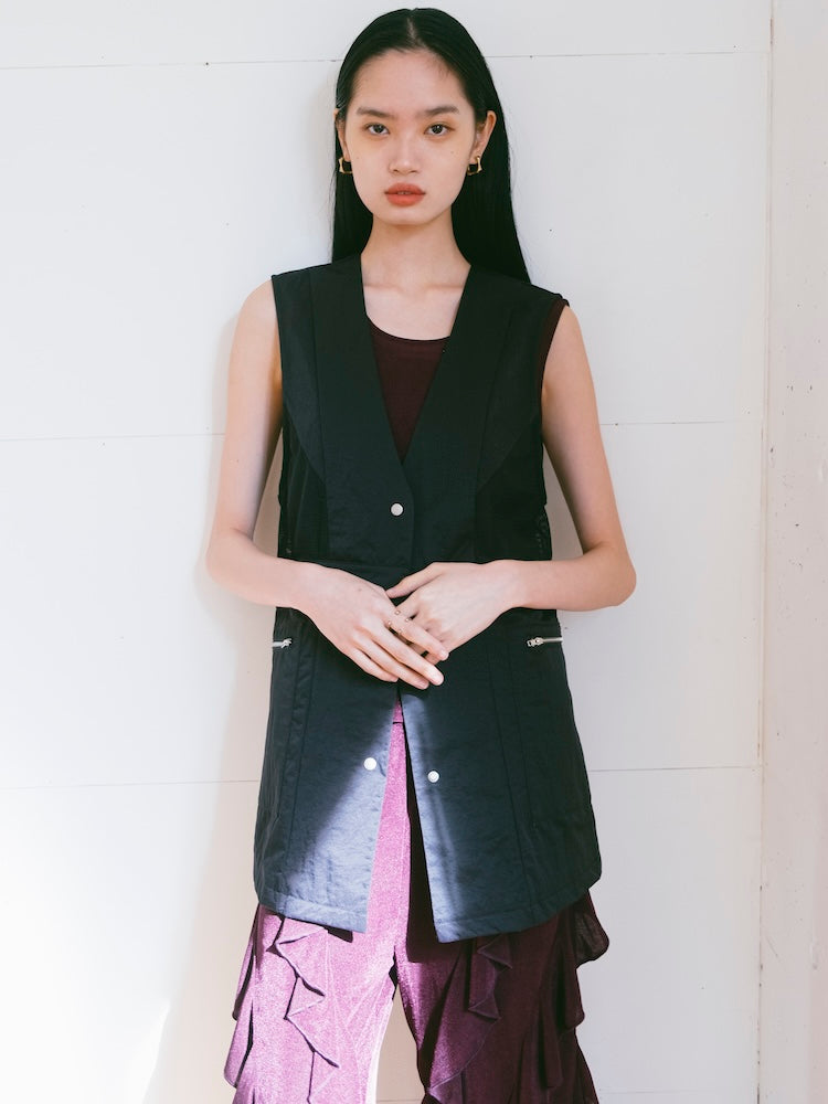 Mesh Panel Nylon Vest｜メッシュ切り替えナイロンベスト – MARTE
