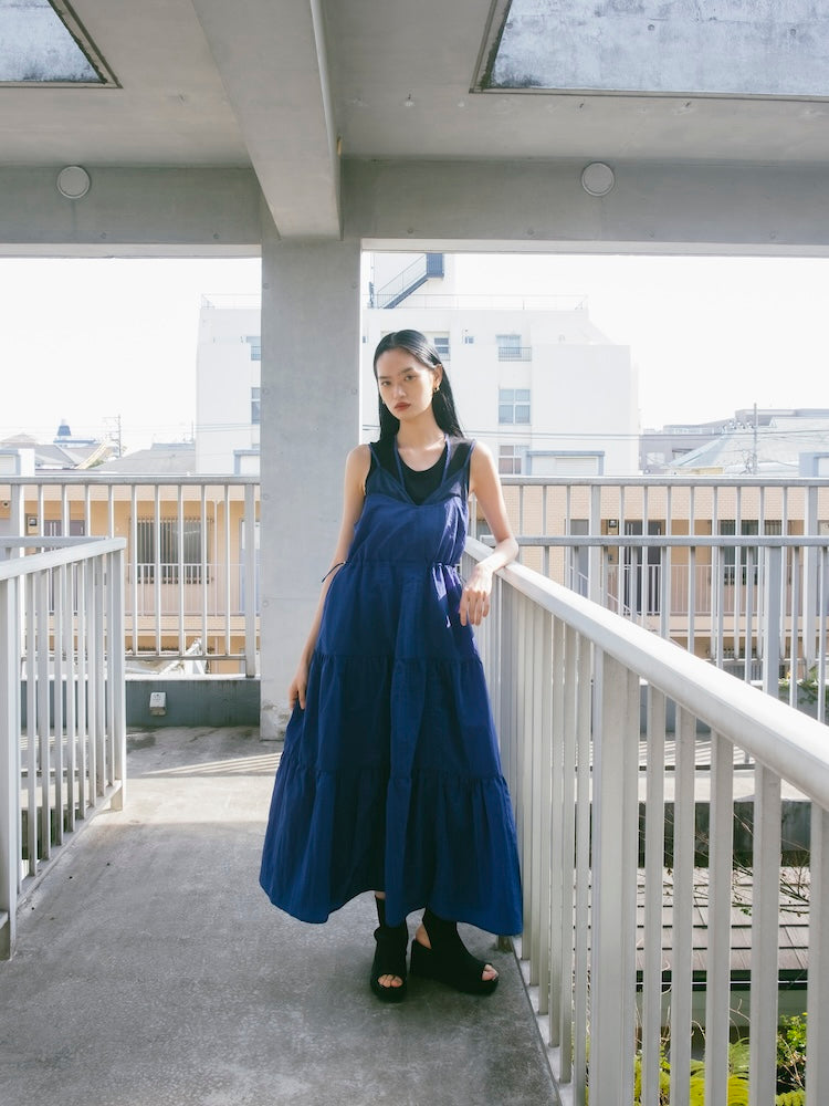ワンピース andmary adia tiered dress Mesh Panel Tiered Dress｜メッシュ切り替えティアードワンピース – MARTE