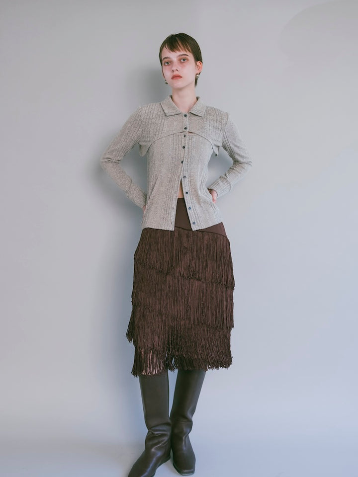 モデル身長：176cm / カラー：Brown / 着用サイズ：Mサイズ