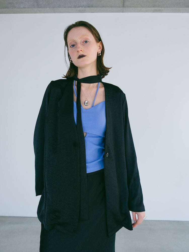ジャケット・アウター MARTE Long Tie Satin Jacket Long Tie Satin Jacket｜ロングタイサテンジャケット – MARTE