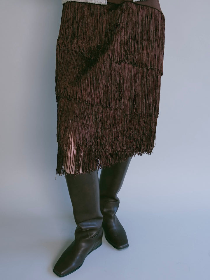 モデル身長：176cm / カラー：Brown / 着用サイズ：Mサイズ