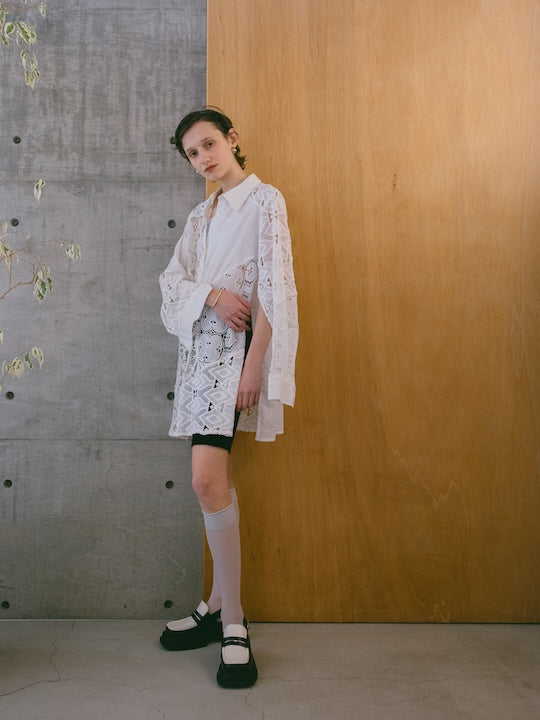 Lace Patchwork Shirt｜レースパッチワークシャツ – MARTE