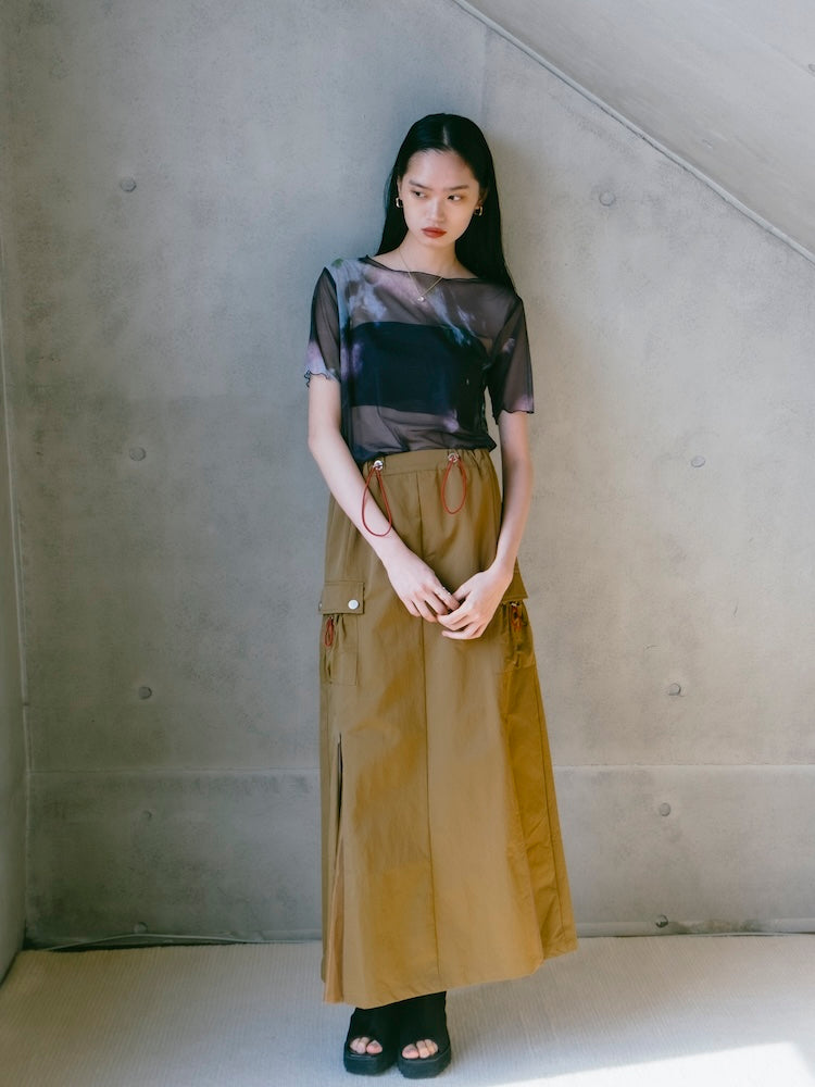 19AW kolor ドローコード スカート size:3 / カラー サカイ Draw Cord Cargo Skirt｜ドローコードカーゴスカート – MARTE