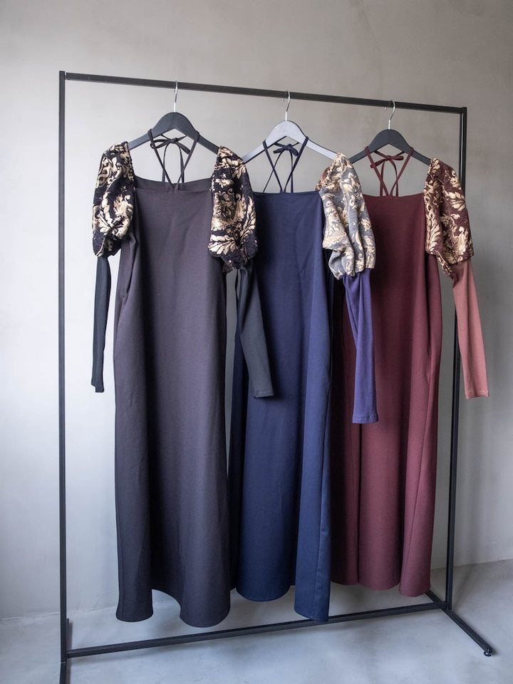 【11月8日(土) 12:00販売開始】Jacquard Bud Sleeve Dress
