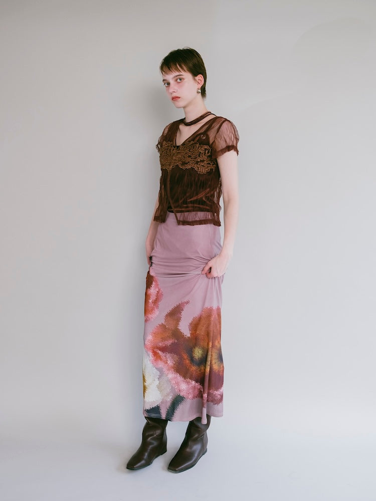 7月25日(土) 12:00販売開始】Panel Lace Tulle Top – MARTE