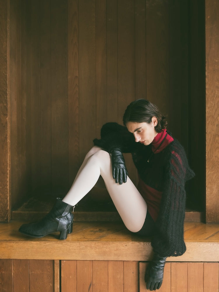 Kid Mohair Cropped Knit Pullover|ショート丈モヘアニット – MARTE Kid Mohair Cropped Knit Pullover|ショート丈モヘアニット – MARTE