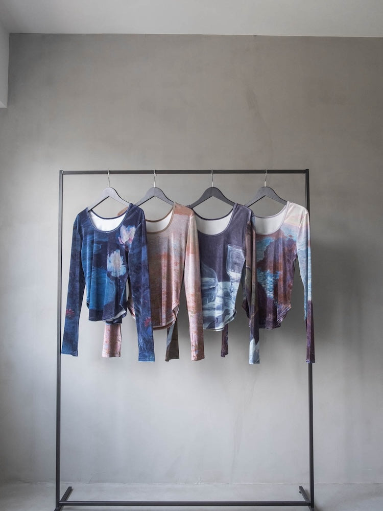 Velour Art Print Top – MARTE