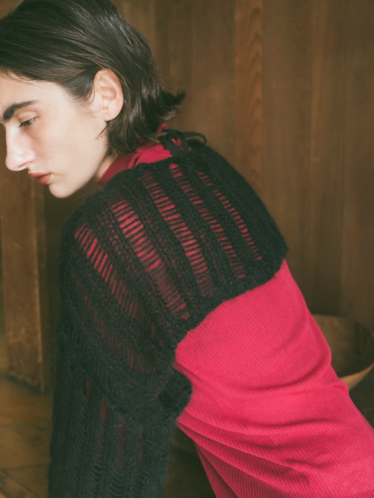 Kid Mohair Cropped Knit Pullover｜ショート丈モヘアニット – MARTE